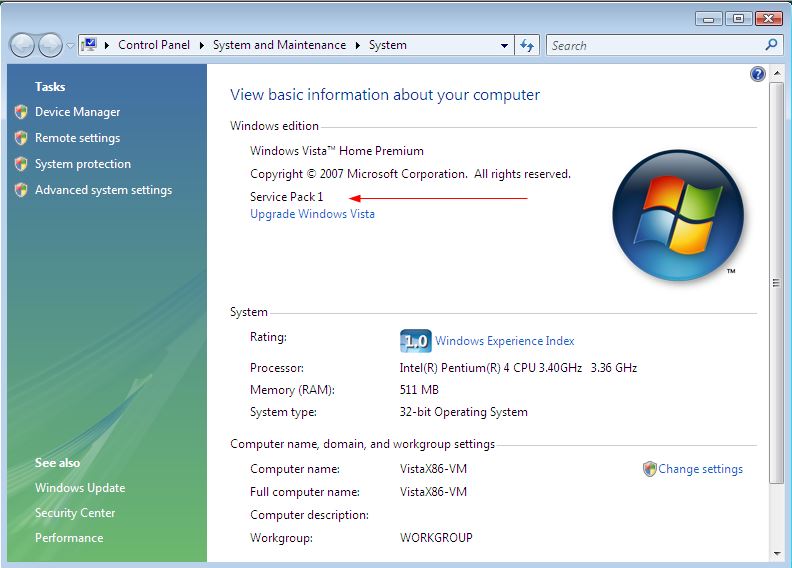 Vista Sp1 Says Installed But Is Not