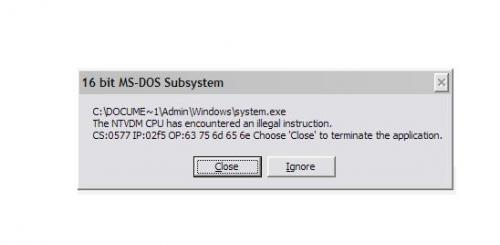 16 bit MS-DOS Subsystem Error.JPG