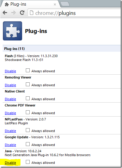 chrome-java