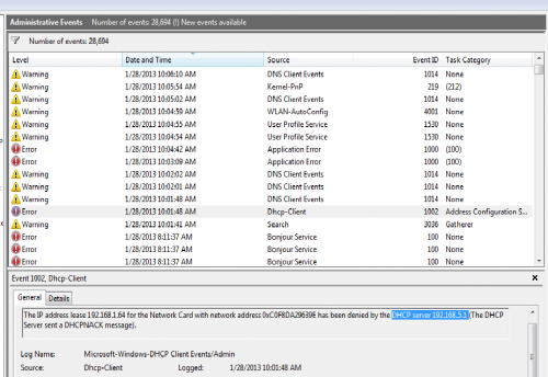 event viewer 1-28-13 DHCP-Client error.png