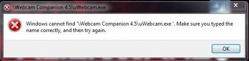 Error message on any Icon clicked.JPG