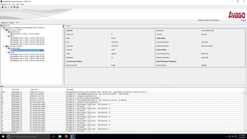 MegaRAID Storage Manager after RAID 6 migration.png