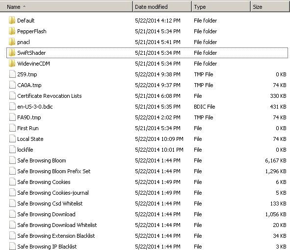 TMP files in CHrome User Data Folder [Solved] - Virus, Spyware