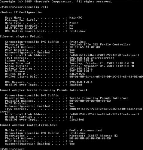 ipconfig 25th Oct 2011.JPG
