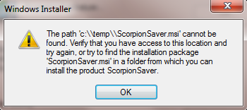 ScorpionSaver uninstall problem.png
