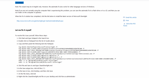 How to clean a corrupted Silverlight installation and then install Silverlight part 2.PNG